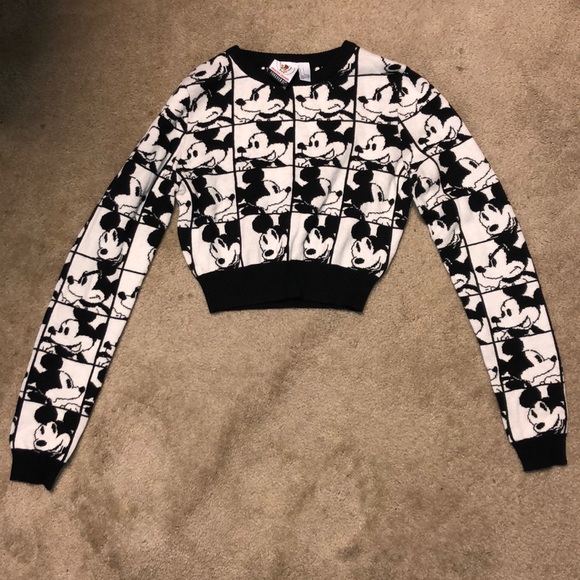 Disney Mickey Mouse Cropped Sweater 